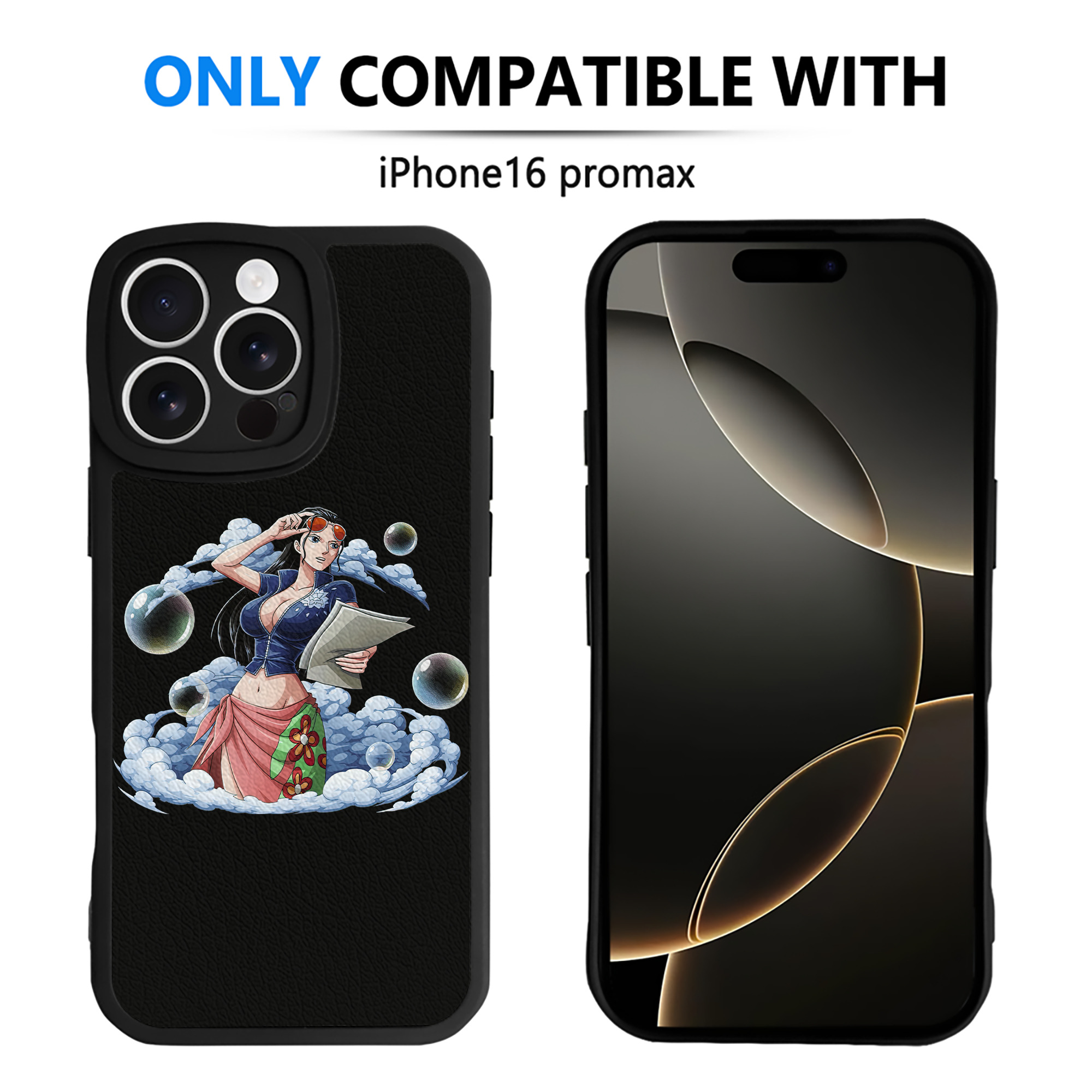 （画像用） ワンピース ニコ・ロビン ONE PIECE Nico Robin 【iPhone 16シリーズ対応】シリコンスマホケース（レザー調） 材質：シリコン